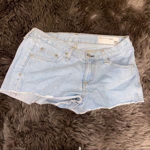 Rag and bone light washed jean shorts